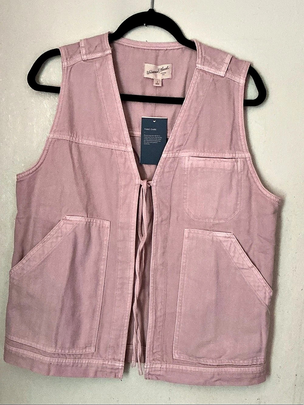 Free People Utility Vest in Pink NWT